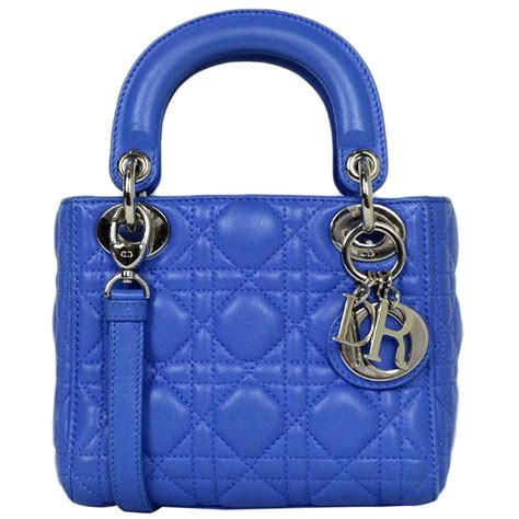 lady dior bag blue.